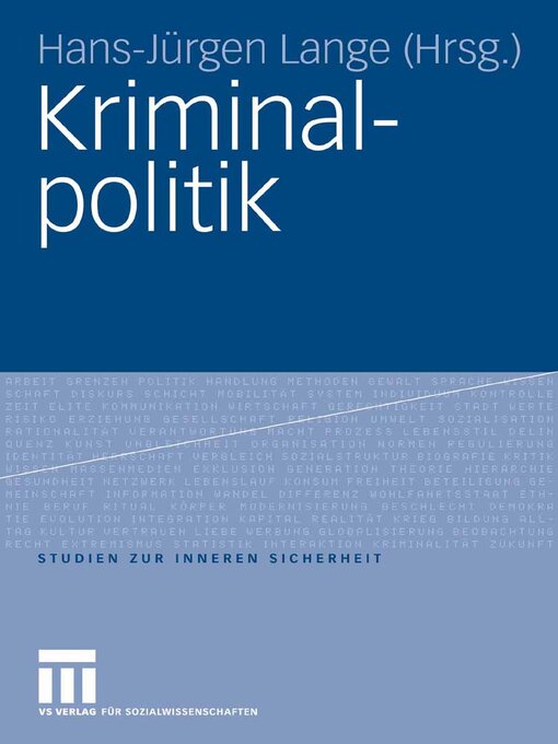 Title details for Kriminalpolitik by Hans-Jürgen Lange - Available